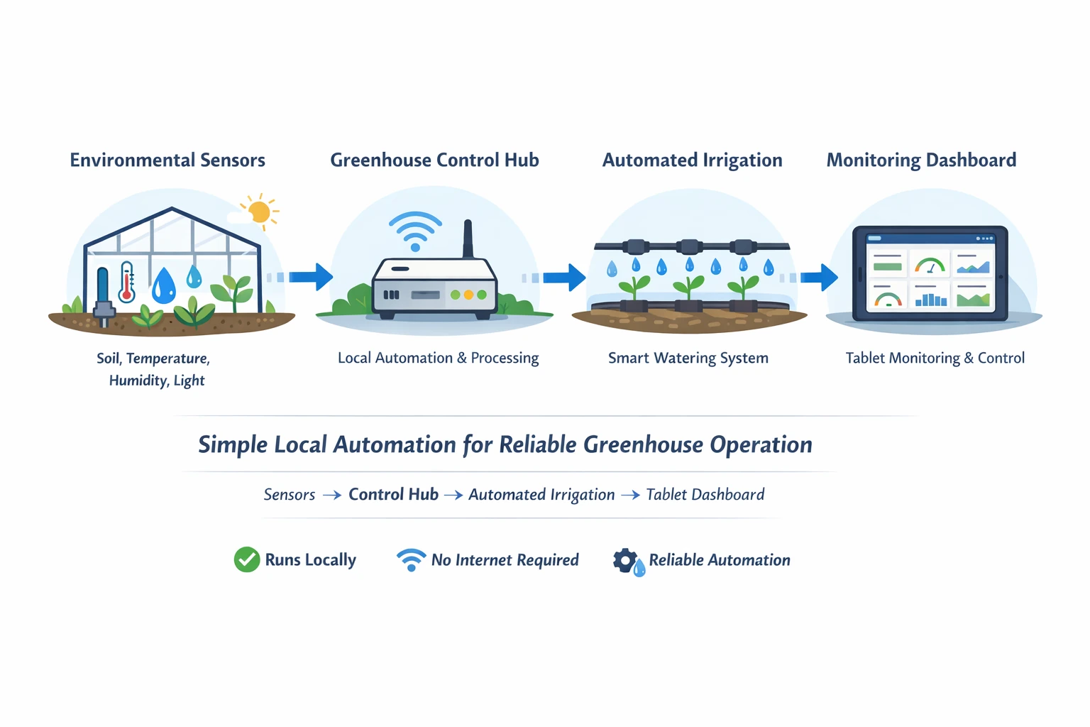 Greenhouse and High Tunnel automation system diagram